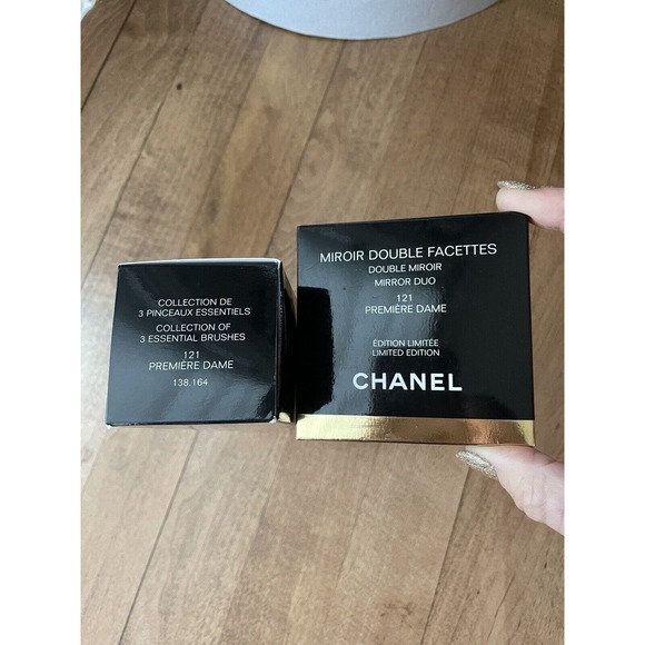 Chanel Makeup Brush Set Mirror 121 premiere Dame foundation powder eyeshadow - Picture 4 of 10